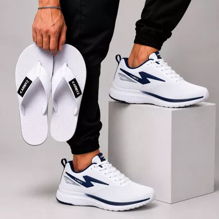 Kit Tênis Esportivo Masculino + Chinelo Leve Macio Conforto Promoção