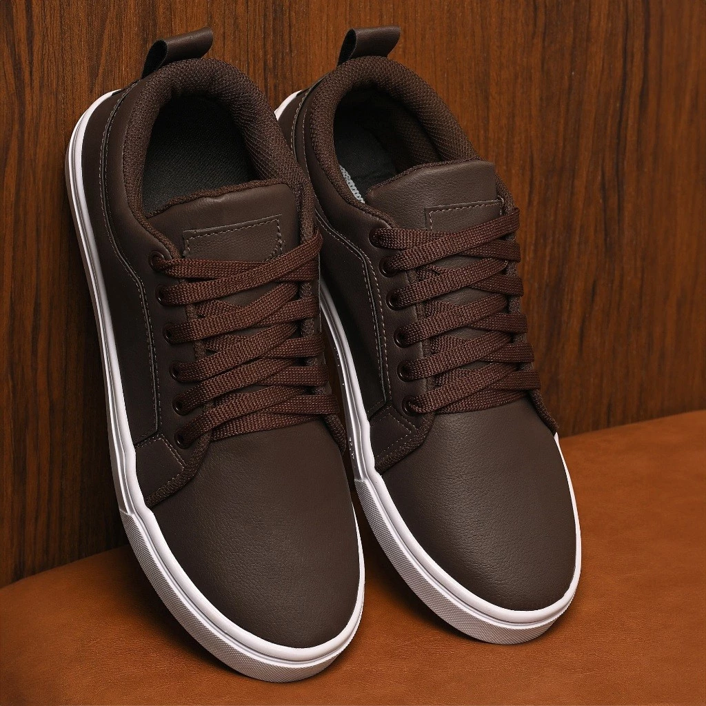 Tênis Sapatênis Masculino Casual Trabalho Social Dia a Dia Urban Couro Qualidade - Promoção Envio Imediato
